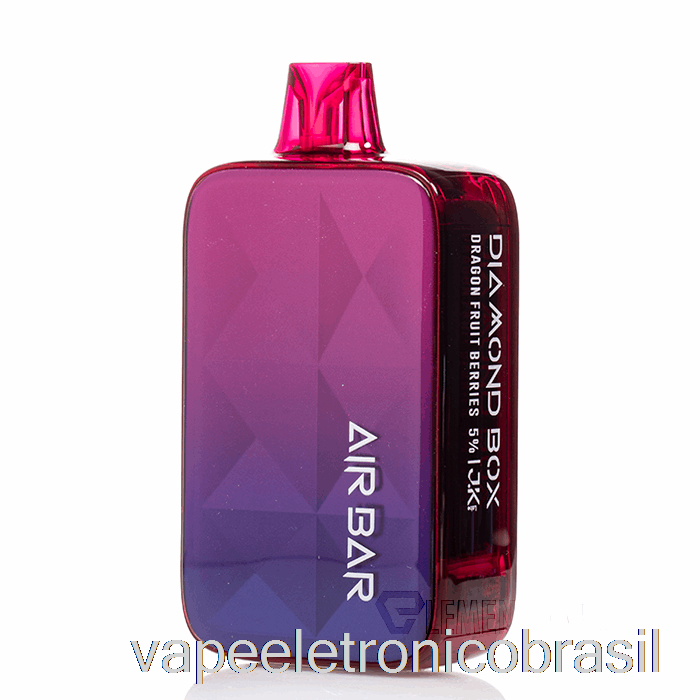 Vape Recarregável Air Bar Caixa De Diamante 20000 Frutas De Dragão Descartáveis